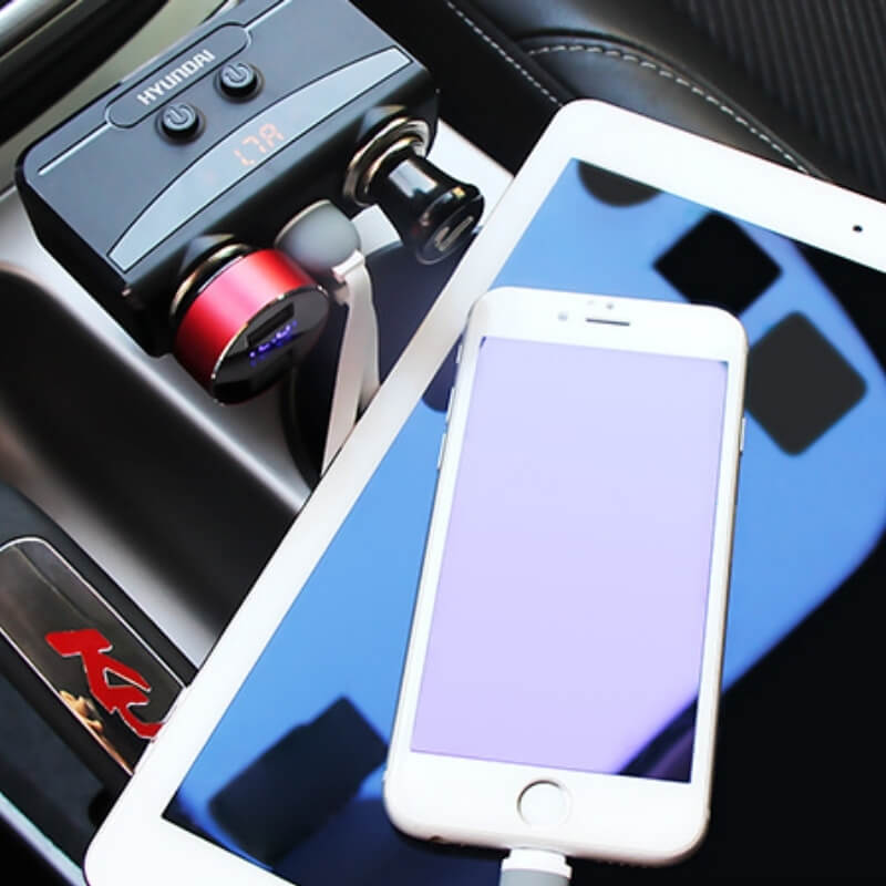 Tẩu sạc ô tô Hyundai HY87 2 cổng 12V