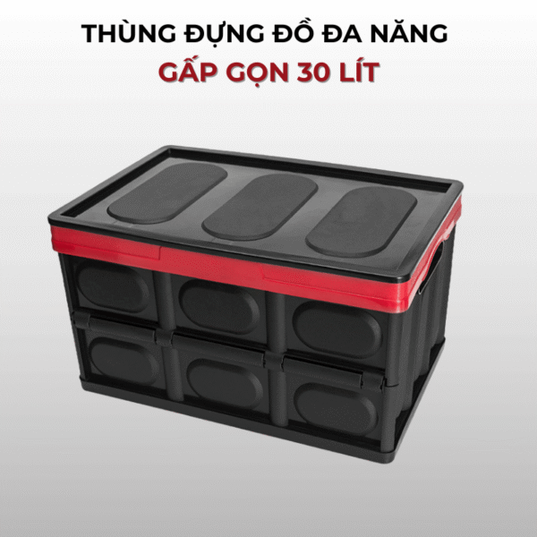 Thùng đựng đồ ô tô đa năng gấp gọn 30 lít