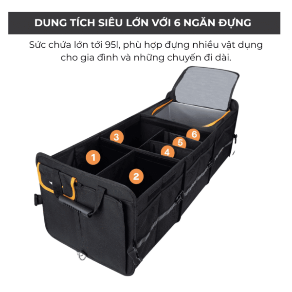Thùng đựng đồ ô tô đa năng gấp gọn dung tích 95 lít