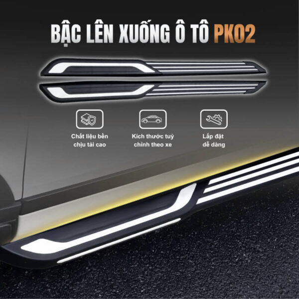 Bậc lên xuống ô tô đa dụng PK02 cao cấp chống trượt
