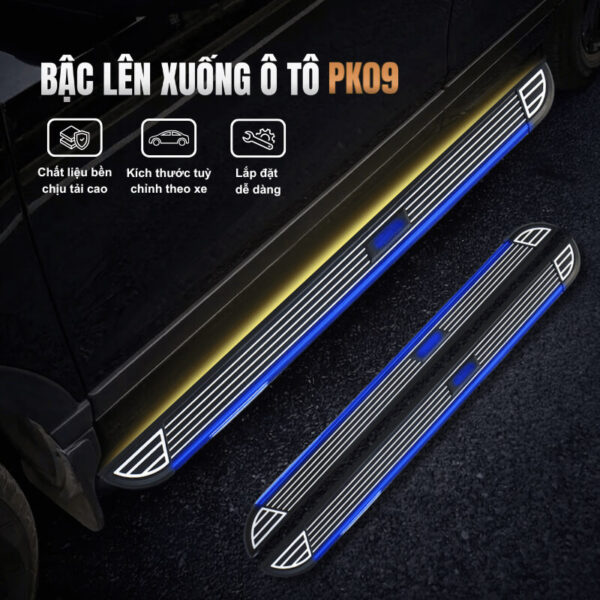 Bậc lên xuống ô tô đa dụng PK09 tích hợp đèn phát quang