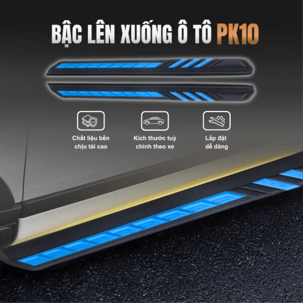 Bậc lên xuống ô tô đa dụng PK10 thiết kế xương cá cao cấp
