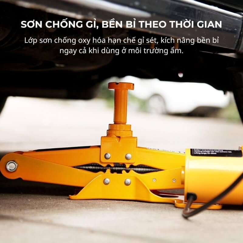Bộ kích nâng ô tô tự động kiểu cắt kéo dùng điện 12V