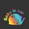 Decal tem Baby in car dễ thương dán xe ô tô