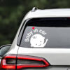 Decal tem Baby in car dễ thương dán xe ô tô