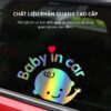 Decal tem Baby in car dễ thương dán xe ô tô