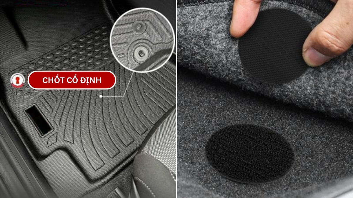 Ưu tiên loại thảm có chốt cố định