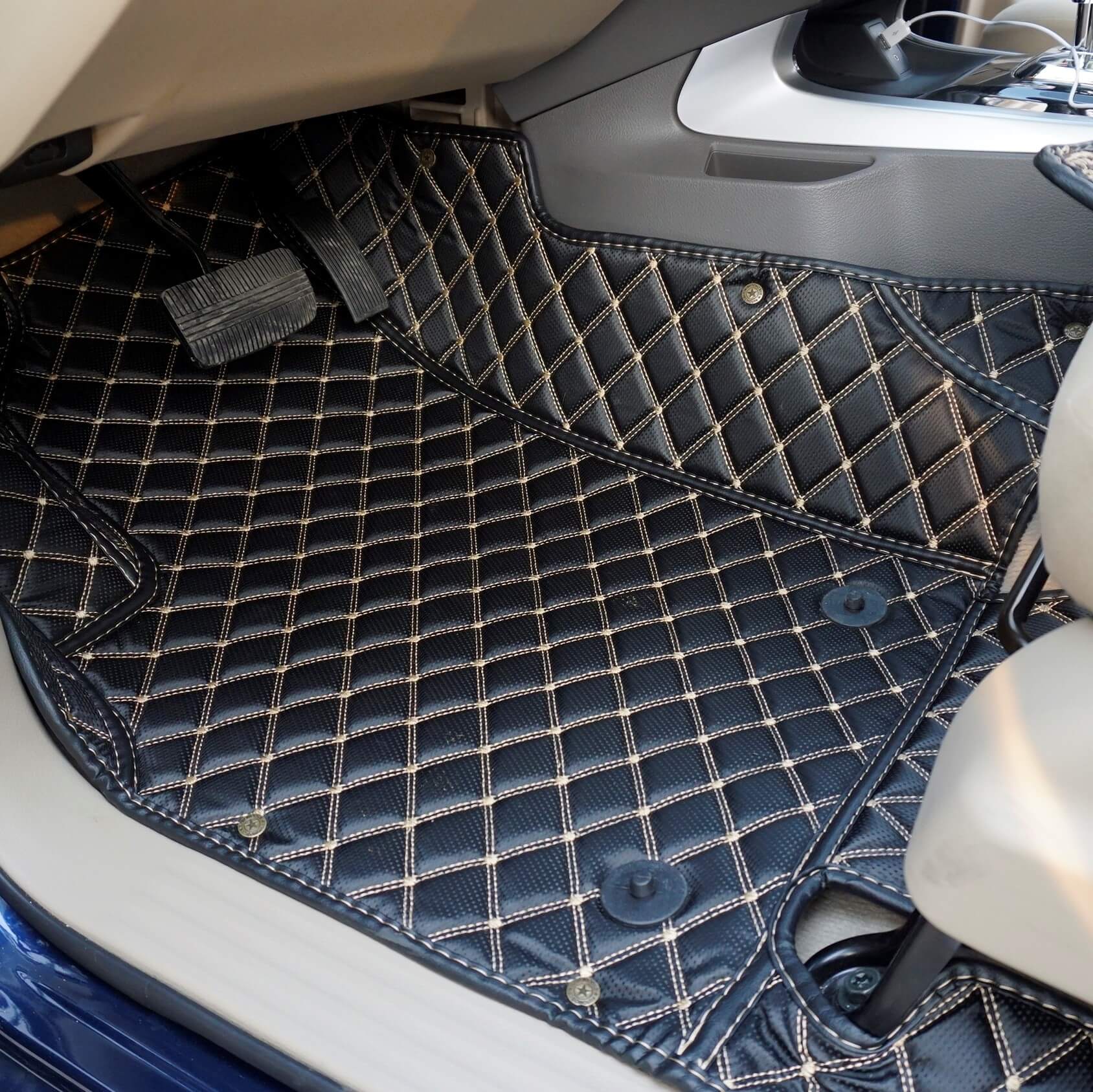 Thảm lót sàn xe Hyundai Palisade da 5D/6D/7D