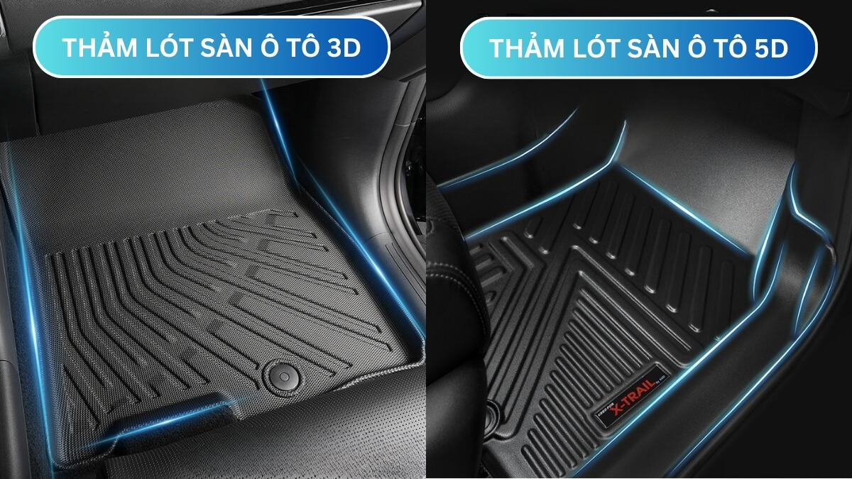 Thảm lót sàn ô tô Chevrolet Captiva loại 3D và 5D