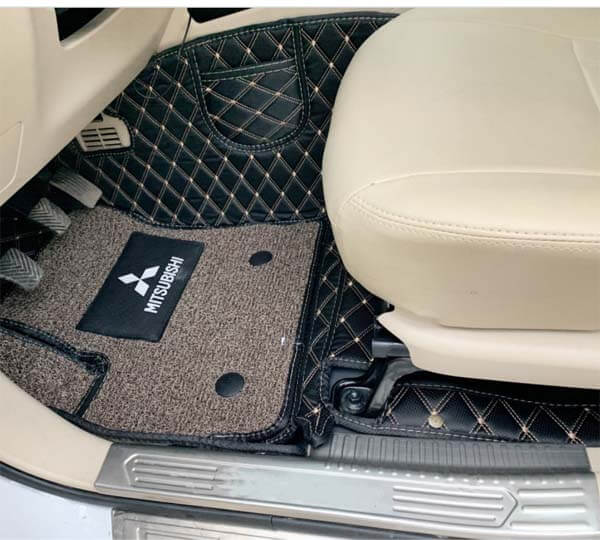 Thảm lót sàn xe Mitsubishi Pajero Sport da 5D/6D/7D
