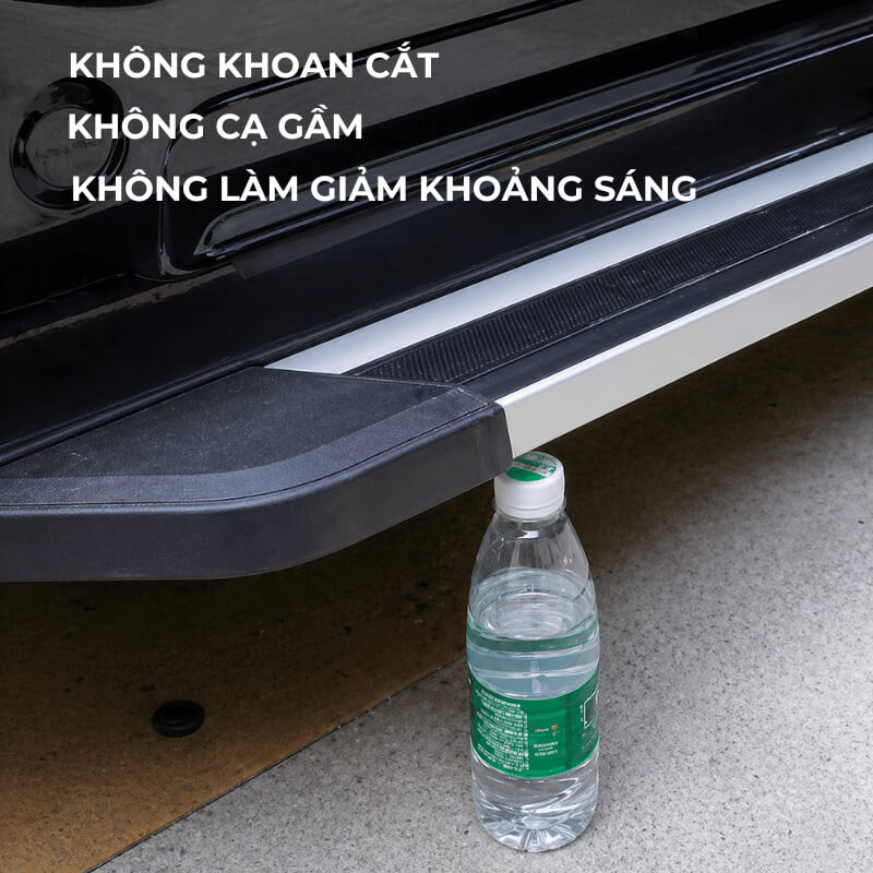 Lắp đặt chuẩn form theo xe mà không cần khoan cắt gầm