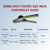Bộ gạt mưa xe Chevrolet Aveo (2006-2020) siêu sạch siêu êm