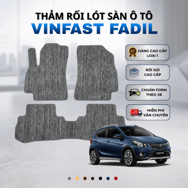 Thảm rối lót sàn ô tô Vinfast Fadil 2020-2025 cao cấp