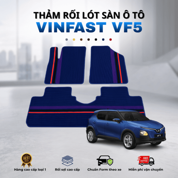 Thảm rối lót sàn ô tô VinFast VF5 2023-2025 cao cấp