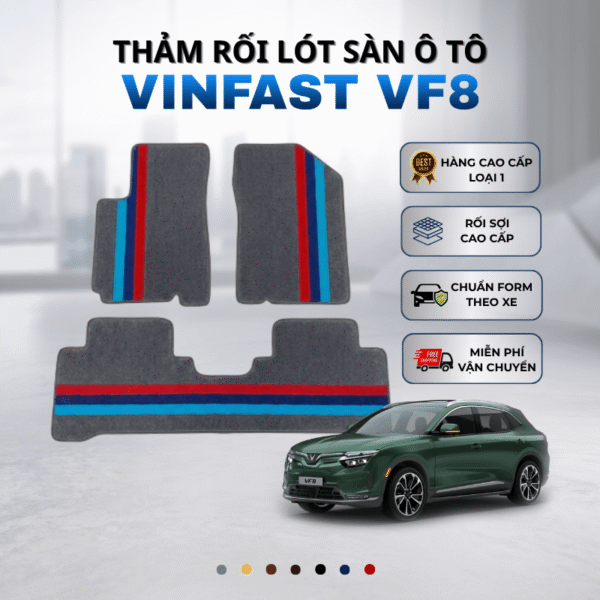 Thảm rối lót sàn ô tô VinFast VF8 2022-2025 cao cấp