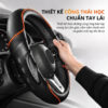 Bọc vô lăng ô tô chất liệu Da cừu vân Carbon cao cấp