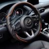 Bọc vô lăng xe Mazda chất liệu Da cừu vân Carbon cao cấp