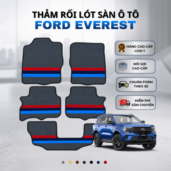Thảm rối lót sàn ô tô Ford Everest 2015-2025 cao cấp