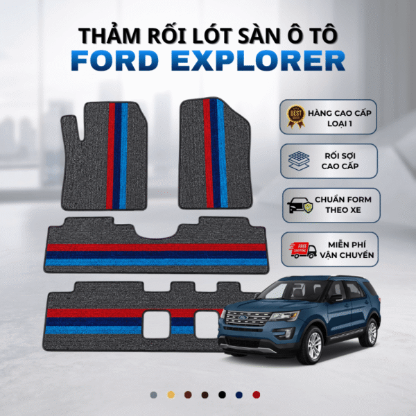 Thảm rối lót sàn ô tô Ford Explorer 2020-2025 cao cấp